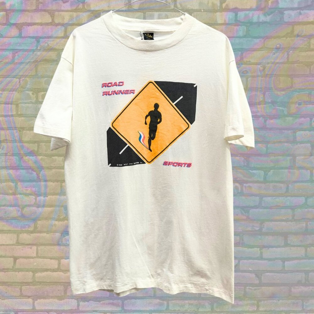 Road Runner Sports 80s Vintage Sportswear Skater Single Stitched Large Shirt